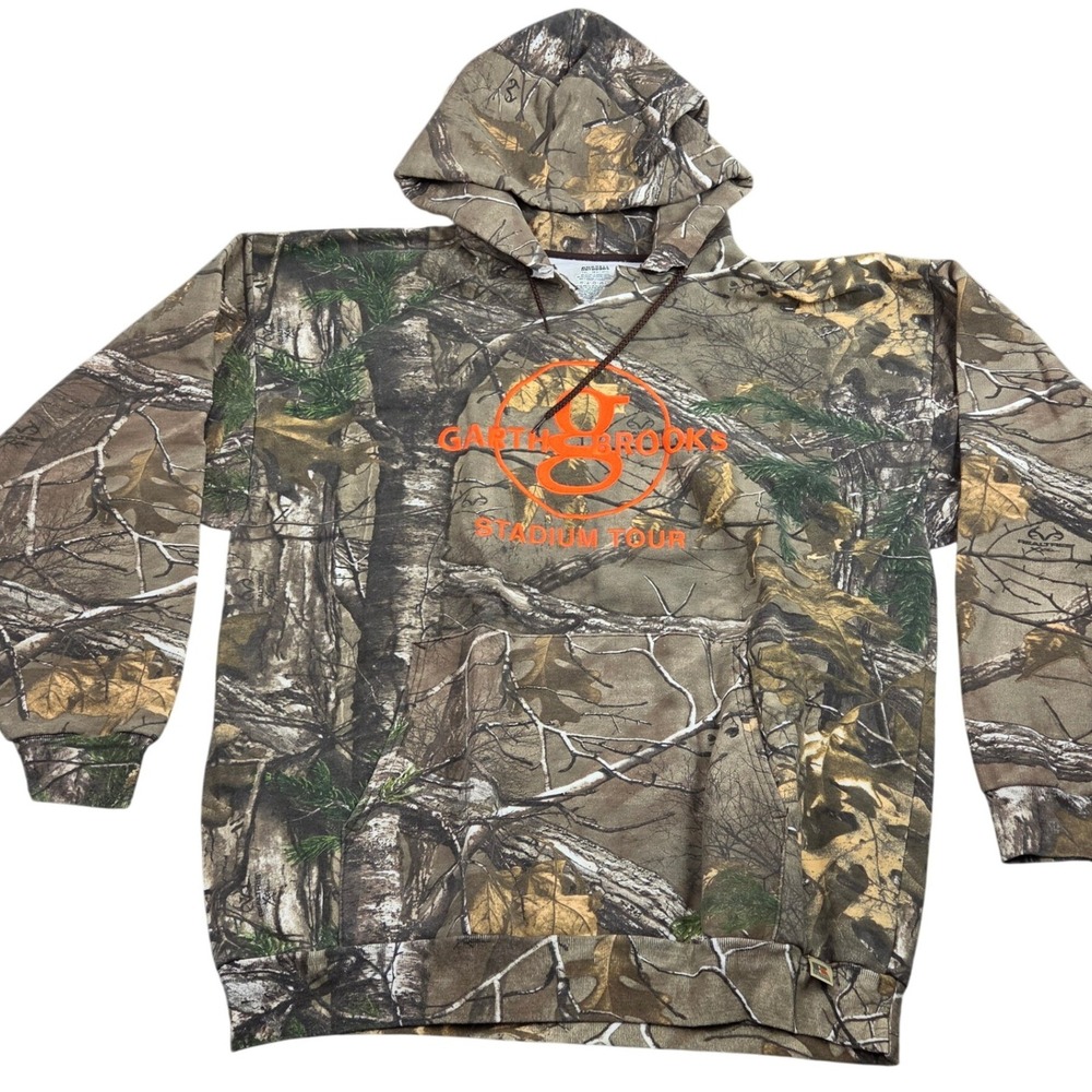 Russell Outdoors Hoodie Mens 2XL Camo Garth Brooks Stadium Tour Country Music